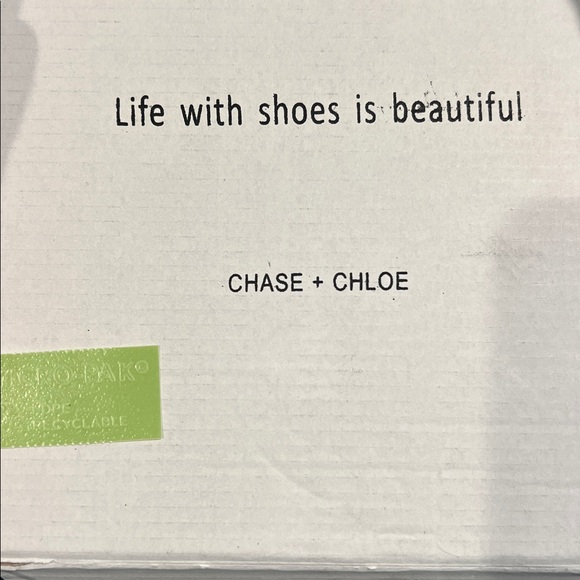 Chase + Chloe Black Heels with Iridescent Straps - Picture 3 of 3